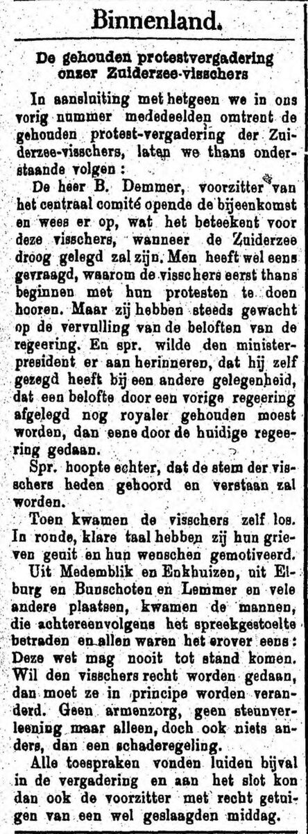 Vissers protest Den Haag