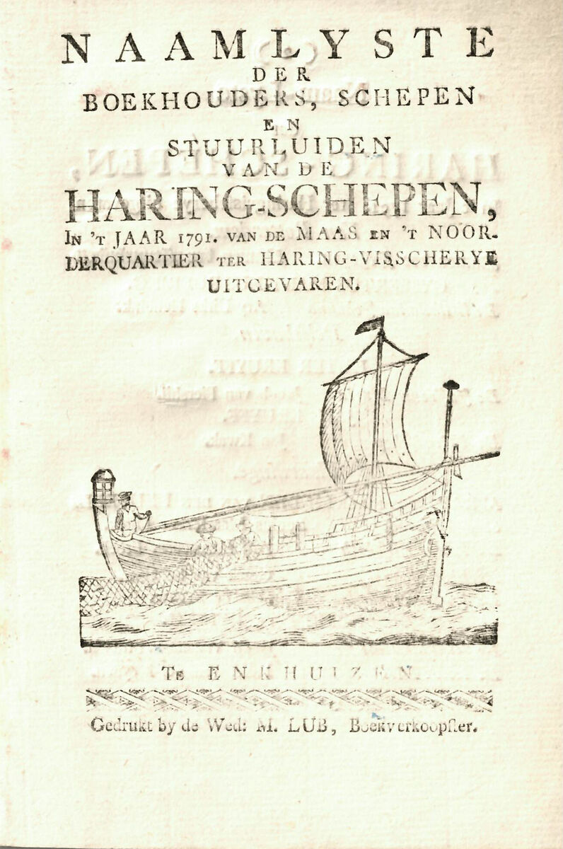 Omslag Naamlijst haringschepen uit 1791