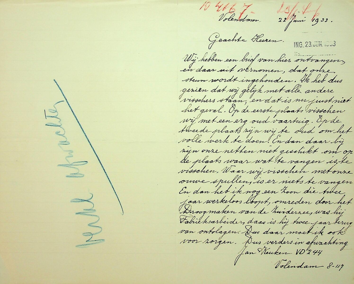 Handgeschreven brief 